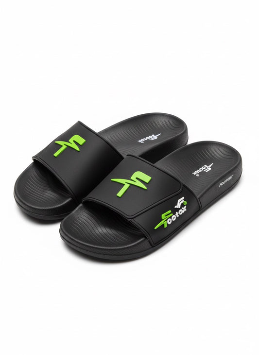 Men’s Premium Black Slippers – Imported Beer Material, Full Medicated & Water-Resistant