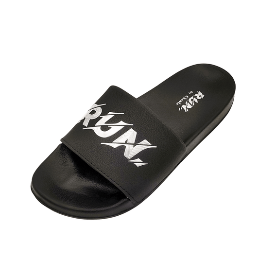 RUNX Street Edition Men’s Slides – Lightweight Sporty Comfort Slippers with Bold Graphic Strap - www.indoorsteps.com